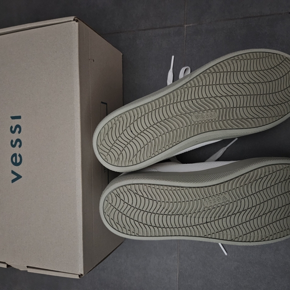 Vessi White and Gray Women's Sneakers - Picture 5 of 8